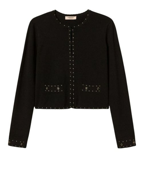 GIACCA IN MAGLIA CON STRASS TWIN SET | 252TP327000006 NERO